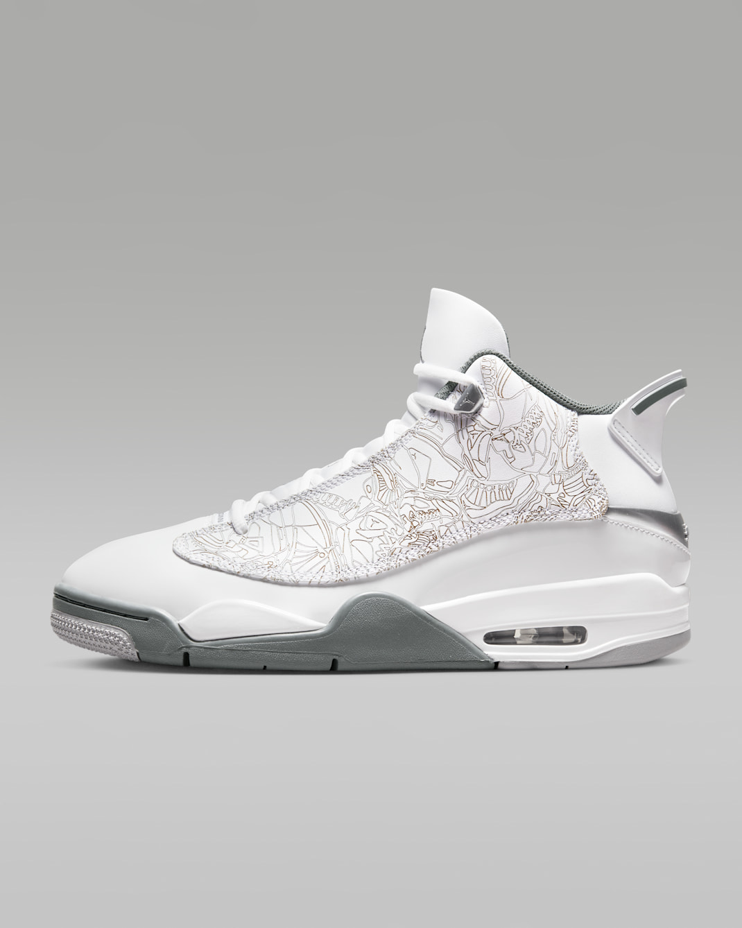 Air Jordan Dub Zero Men's Shoes - White/Metallic Silver/Neutral Grey/Cool Grey