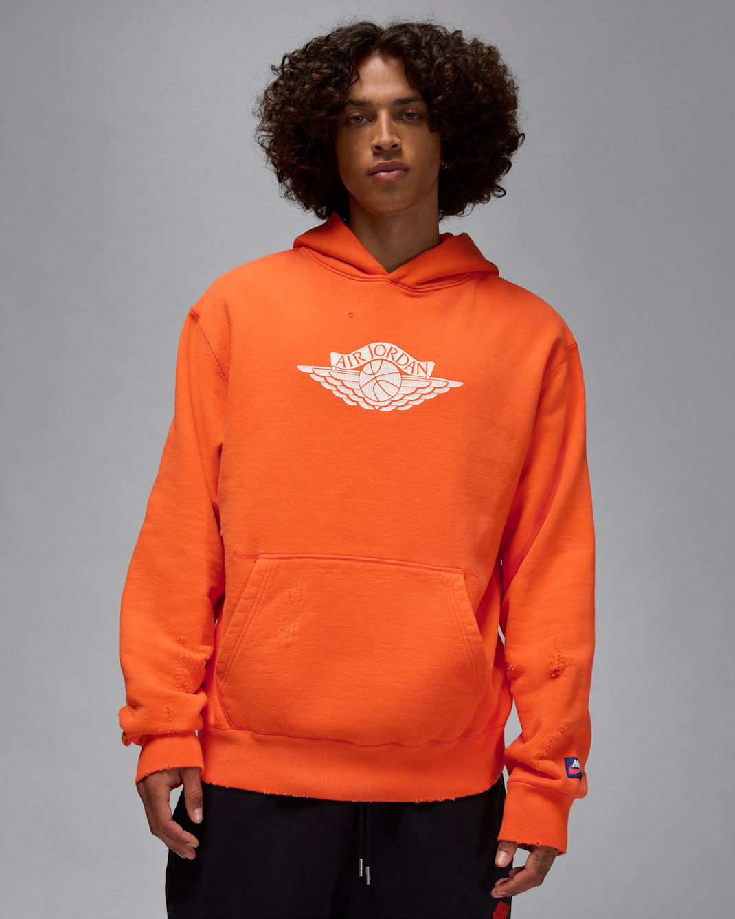 Jordan Rare Air Men's Fleece Pullover Hoodie - Brilliant Orange