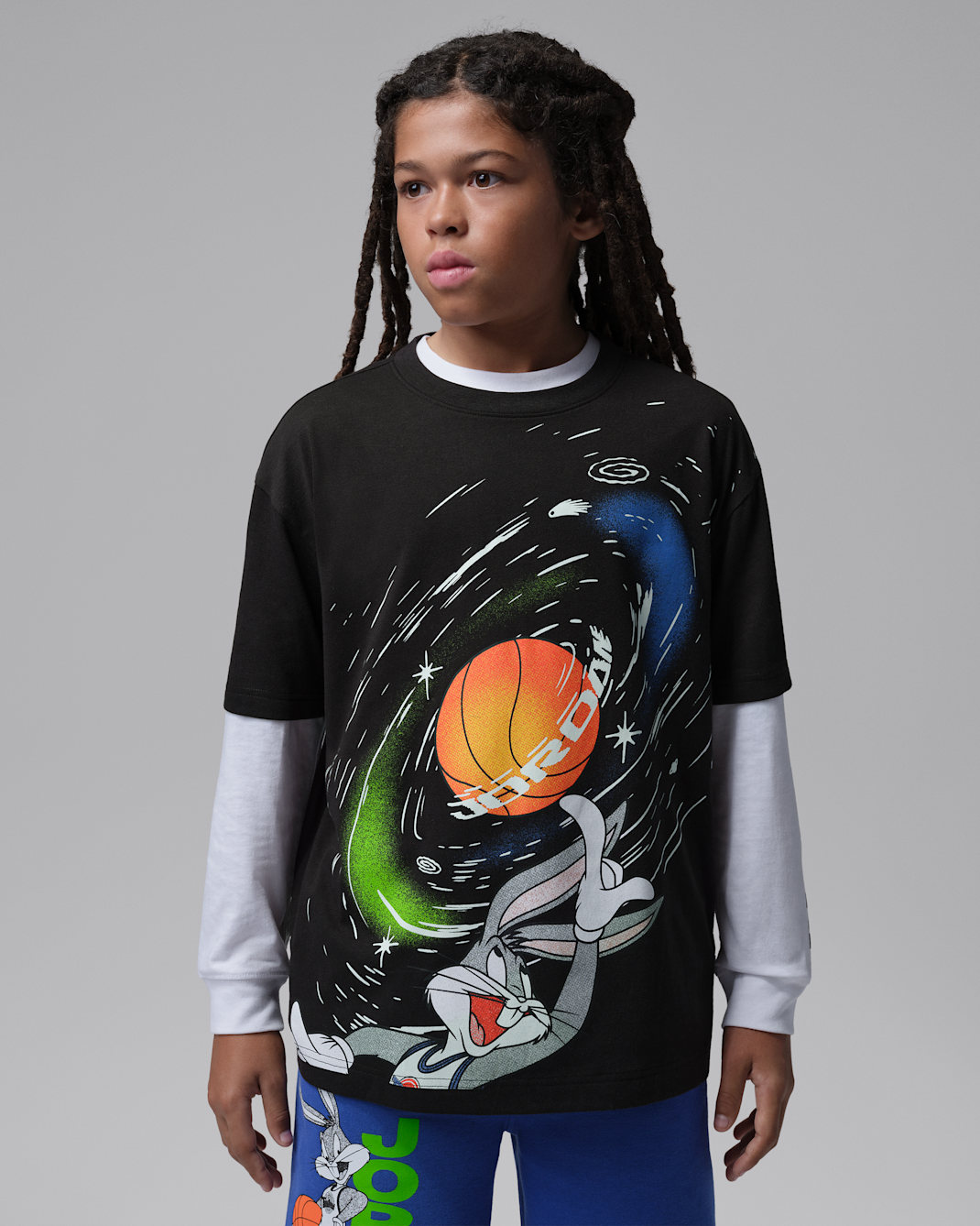 Jordan Big Kids' Space Jam 30 Ball Spin T-Shirt - Black