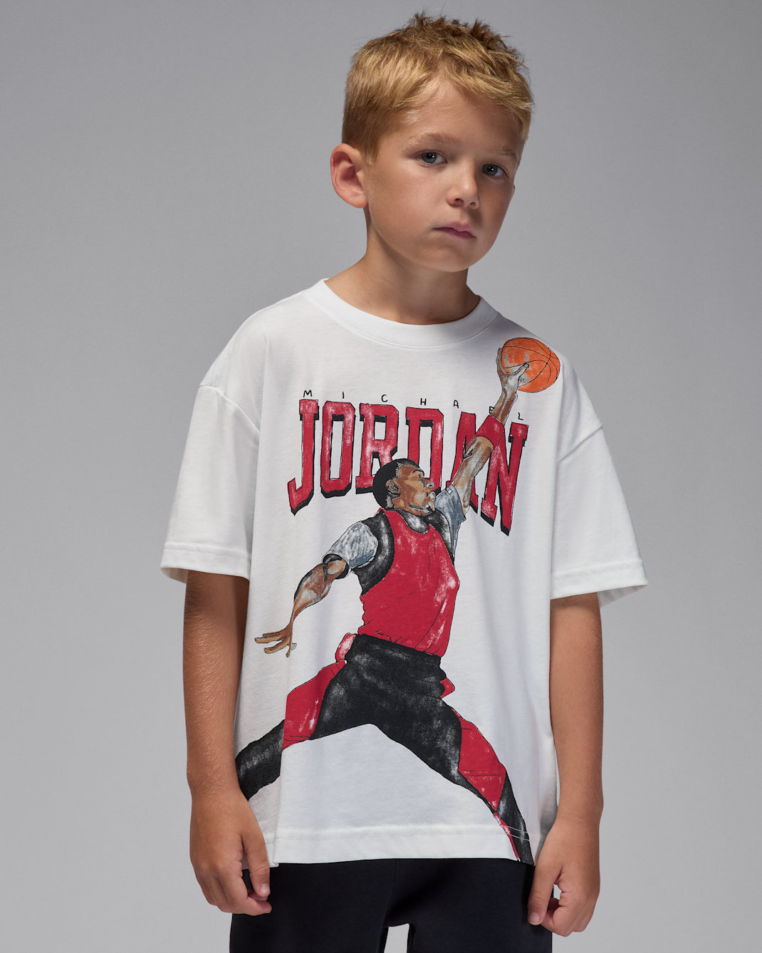 Playera Sketch para niños talla pequeña Jordan - Vela