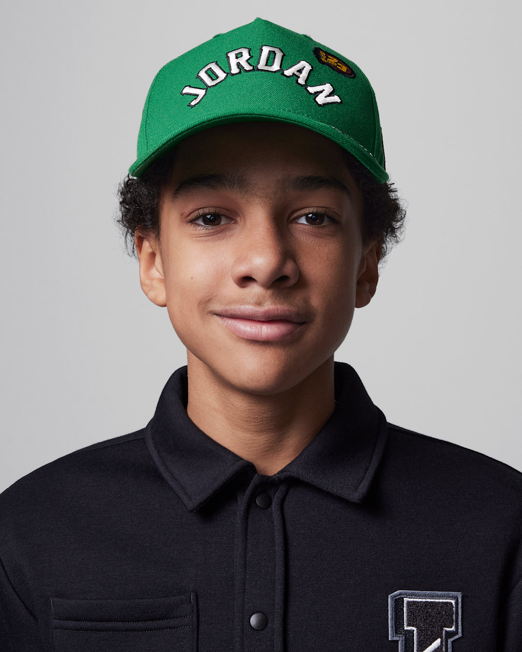 Gorra con visera curveada exclusiva para niños talla grande Jordan - Verde pino