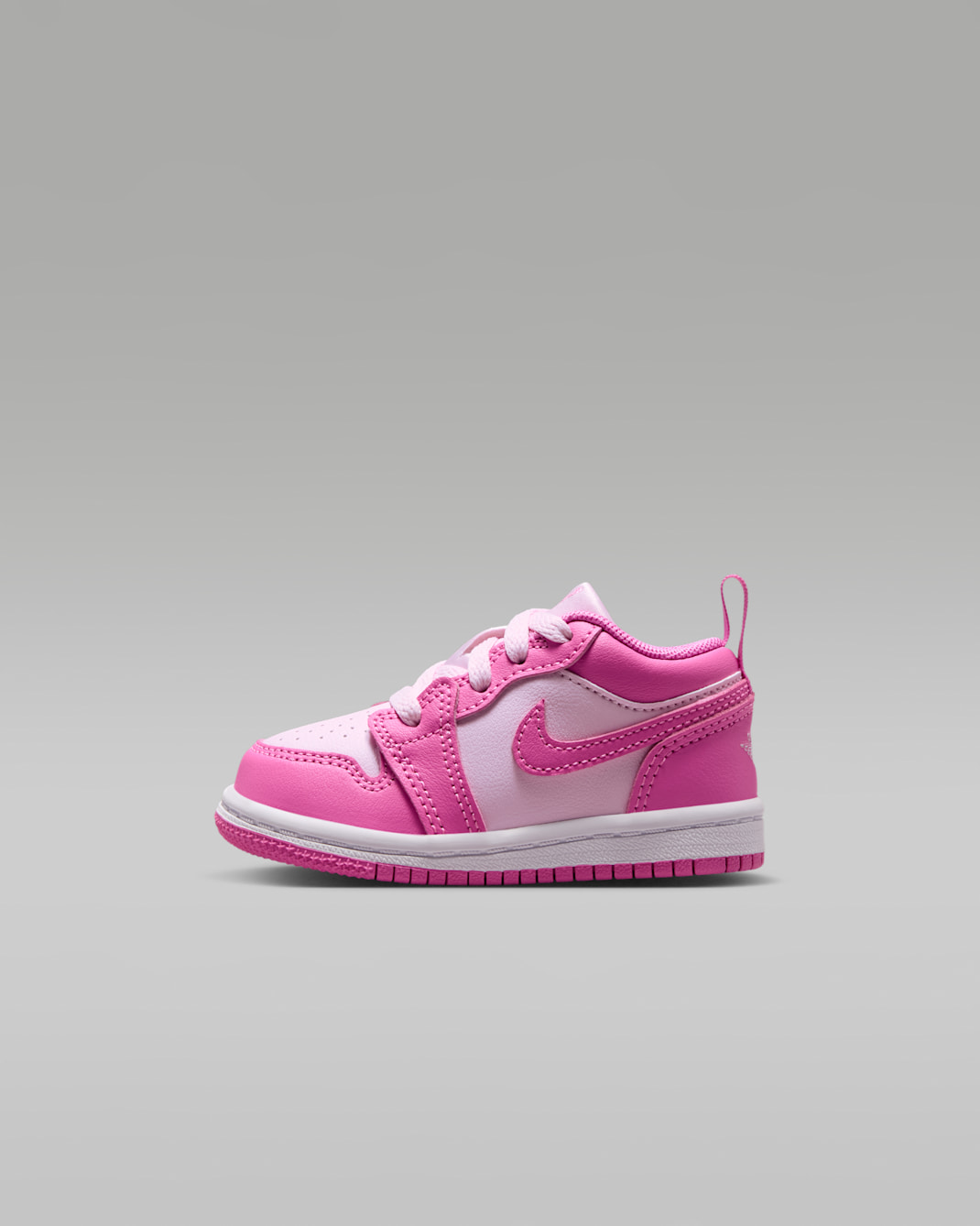 Tenis para bebé e infantil Jordan 1 Low - Rosa china/Blanco/Espuma rosa