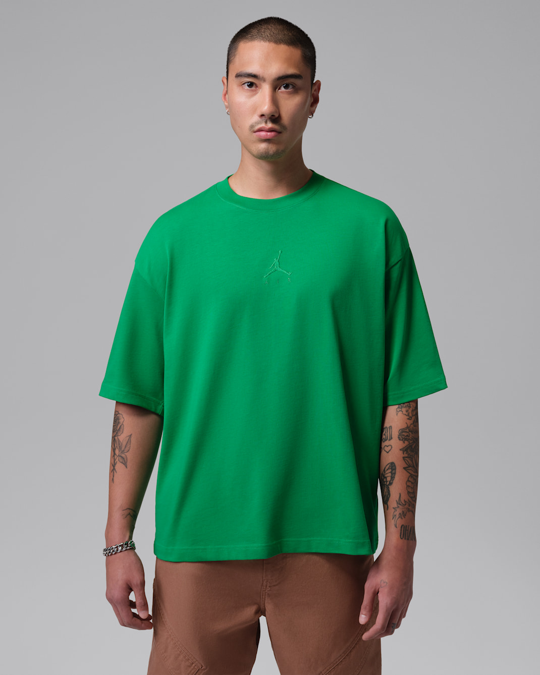 Playera oversized para hombre Jordan Flight Essentials - Verde suerte/Verde suerte