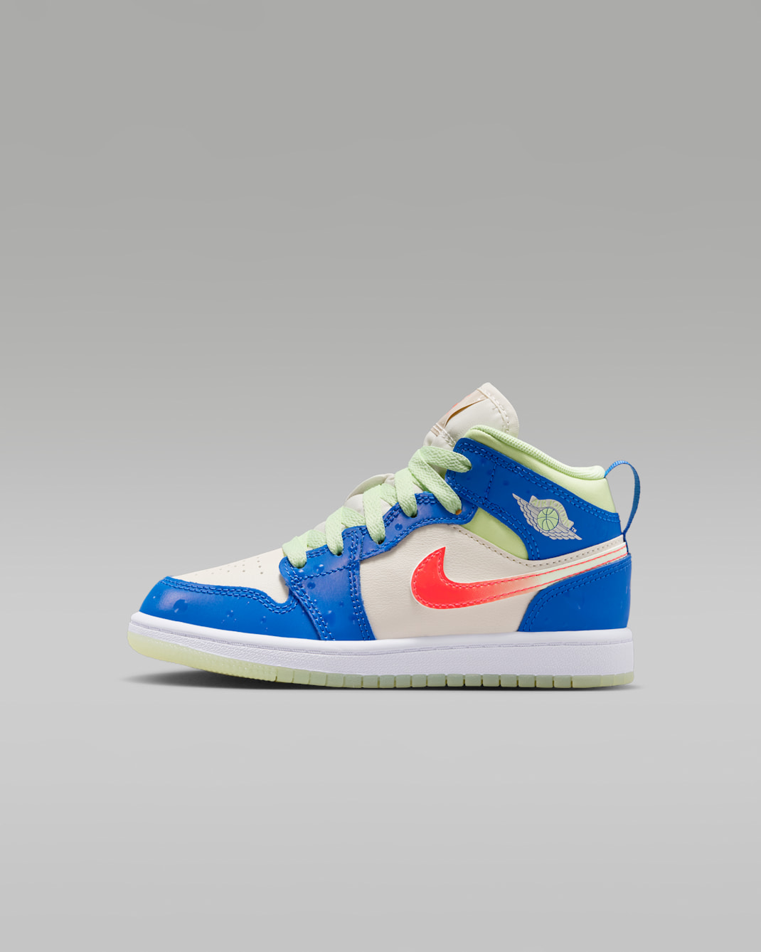 Jordan 1 Mid SE Little Kids' Shoes - Game Royal/Barely Volt/Infrared 23/Pale Ivory