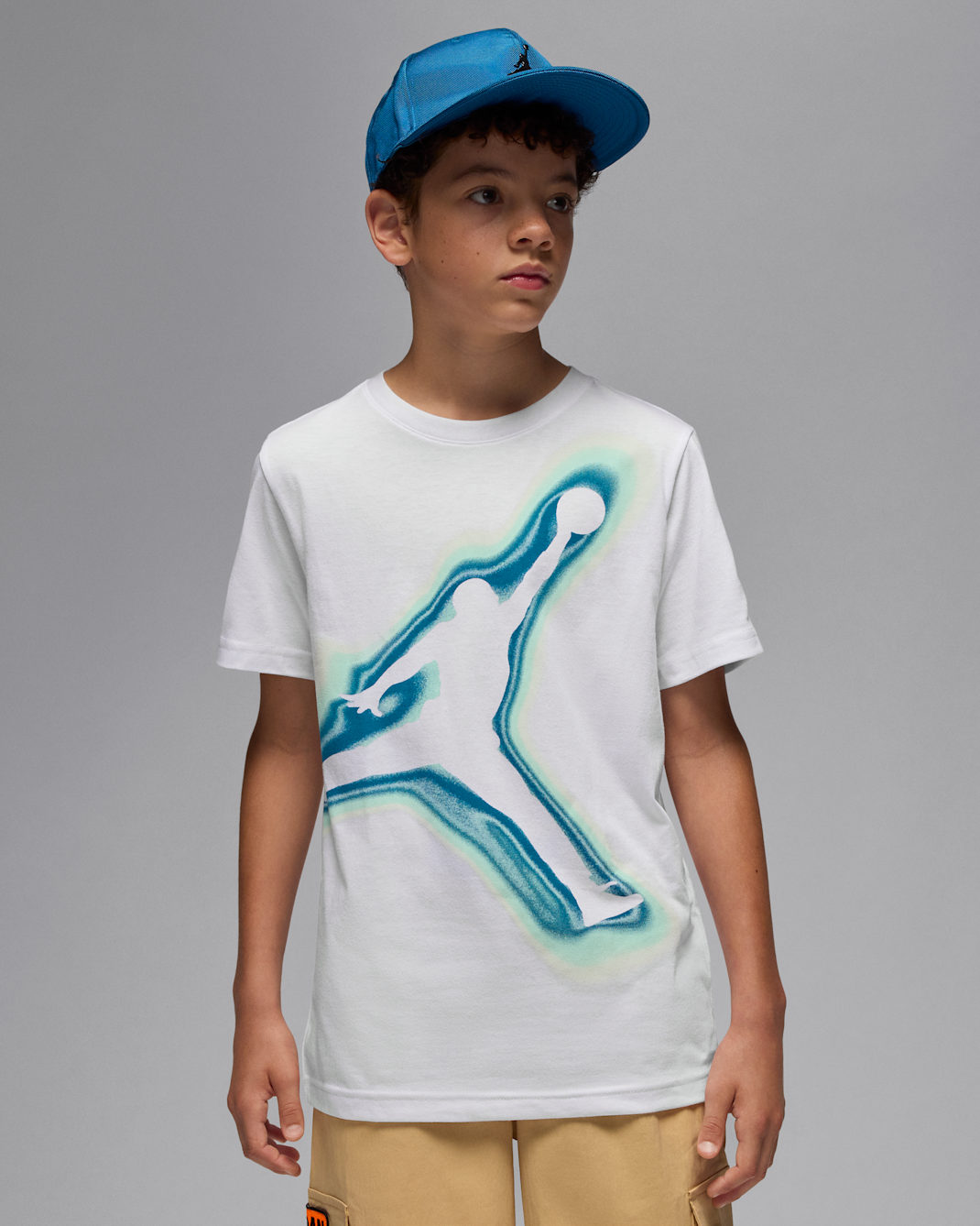 Playera Air Heatmap para niños talla grande Jordan - Blanco