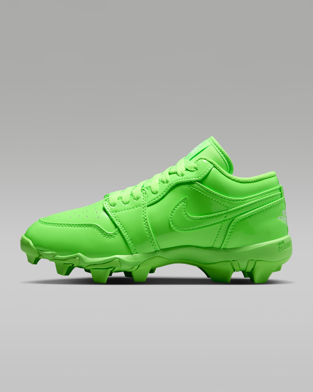 Jordan 1 Low Little/Big Kids' Cleats - Electric Green/White/Electric Green
