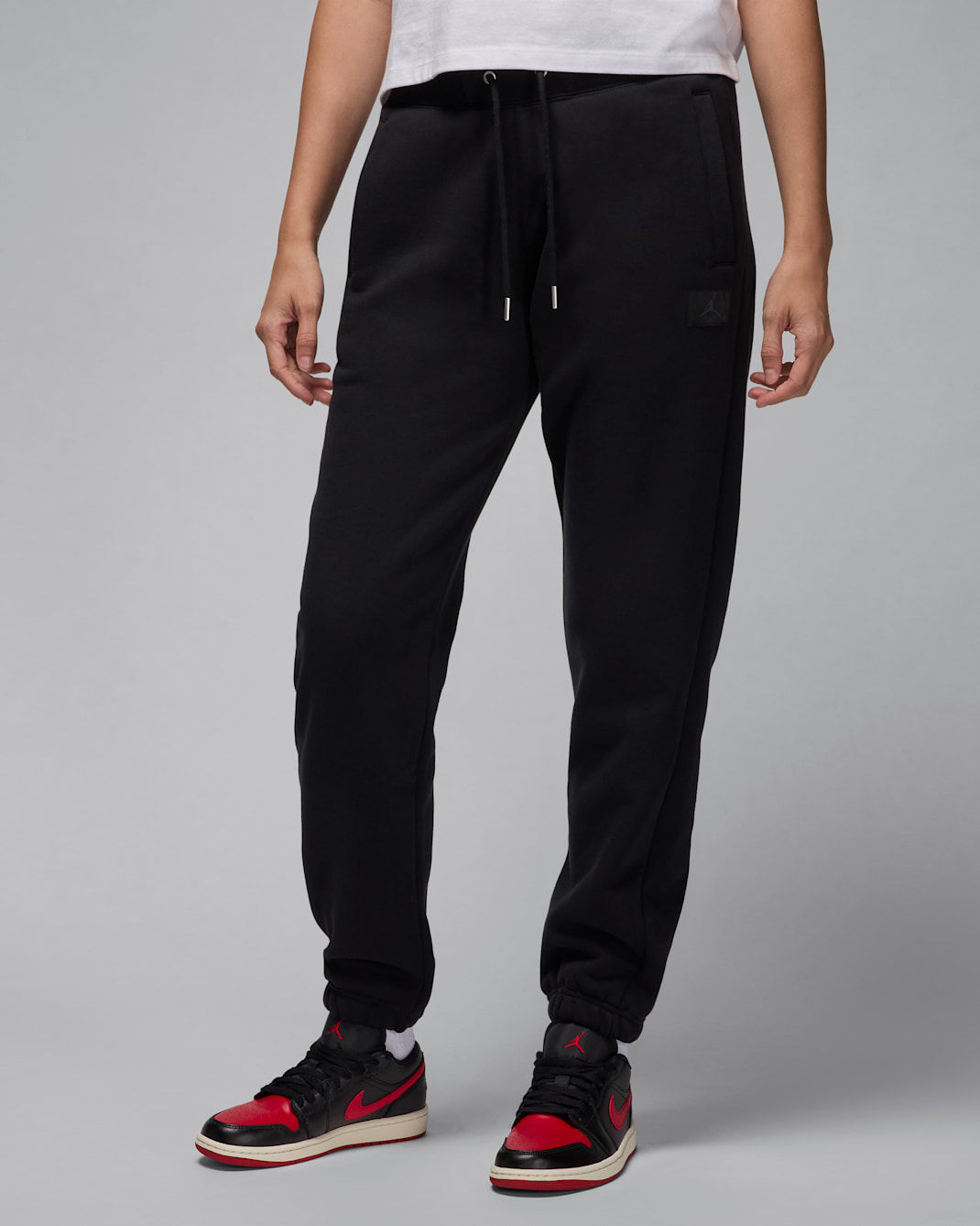 Jordan Flight Fleece Women's Trousers - Black/Dark Smoke Grey
