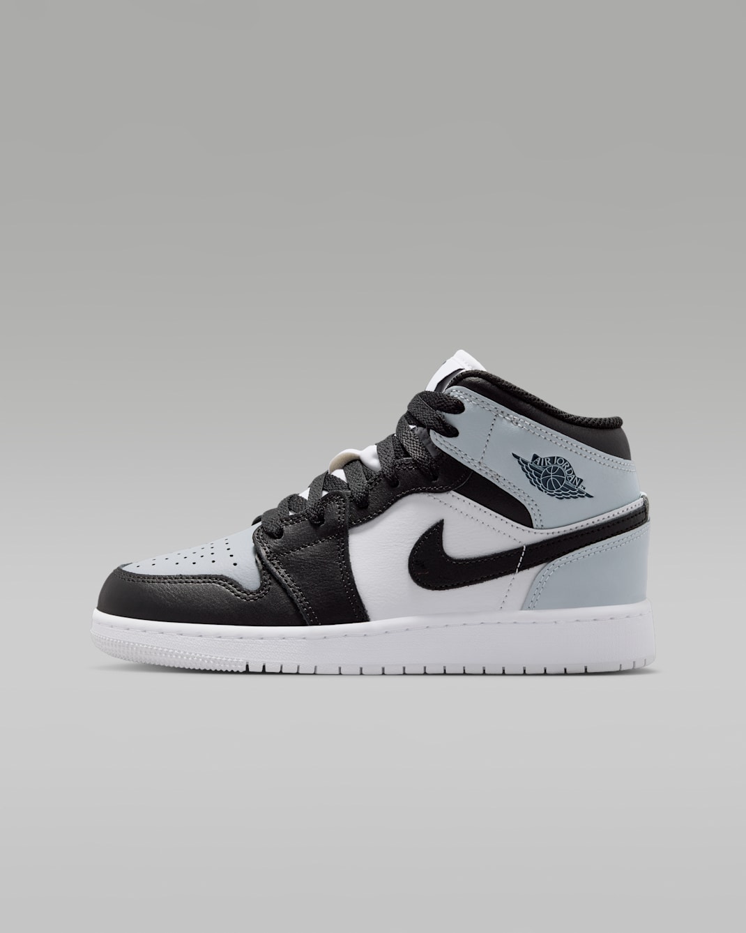 エア ジョーダン 1 MID ジュニアシューズ - ブラック/オーラ/スクワドロンブルー/ブラック