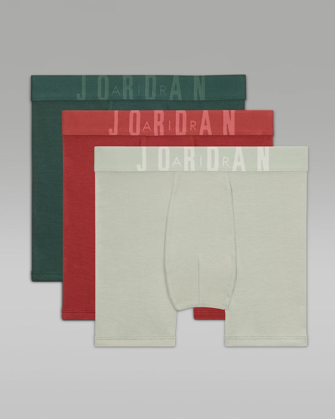 Ropa interior Flight de modal para niños talla grande (paquete de 3) Jordan - Verde medianoche