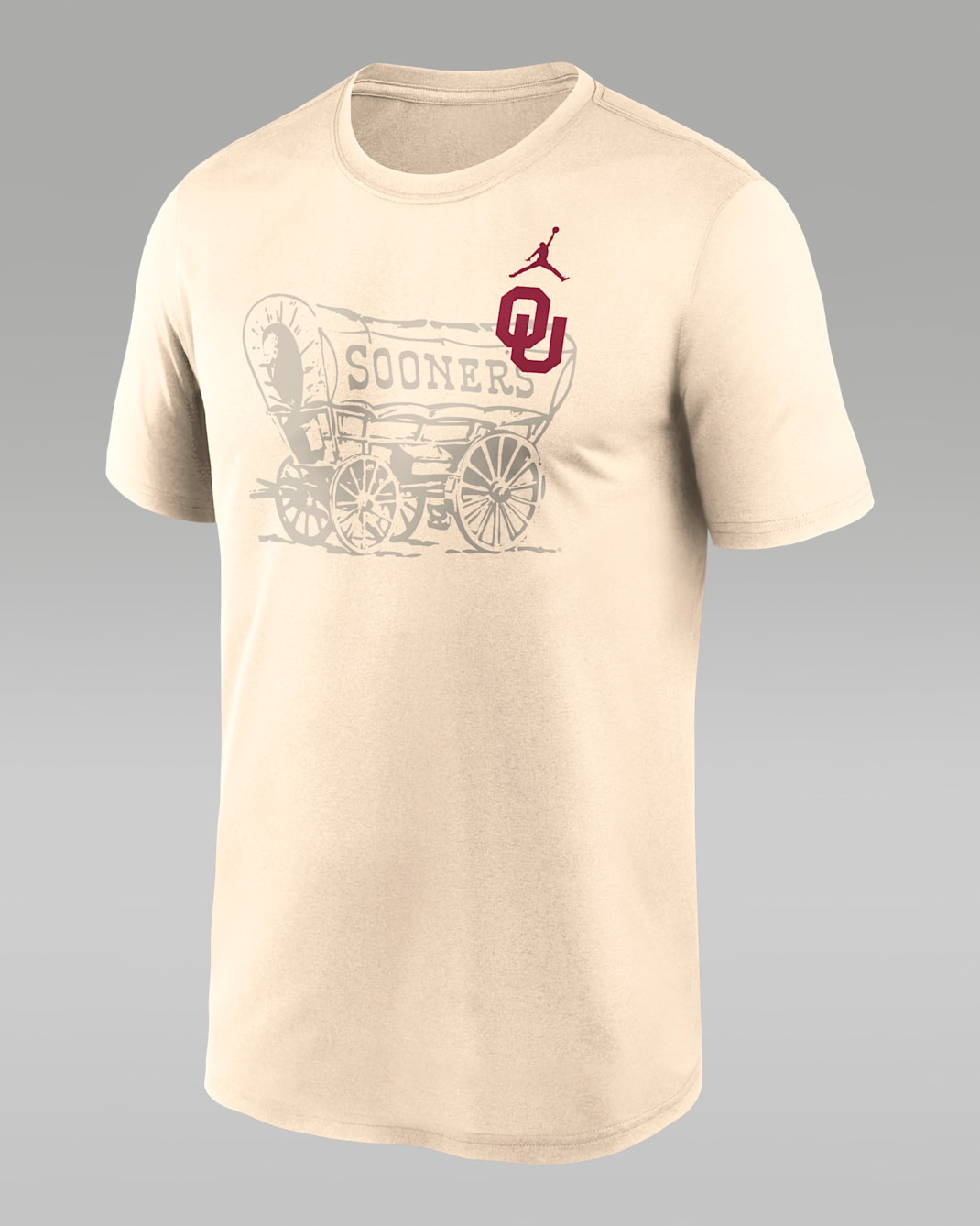 Oklahoma Campus Legend Shadow Logo Men's Jordan Brand College Pullover Hoodie - Natural