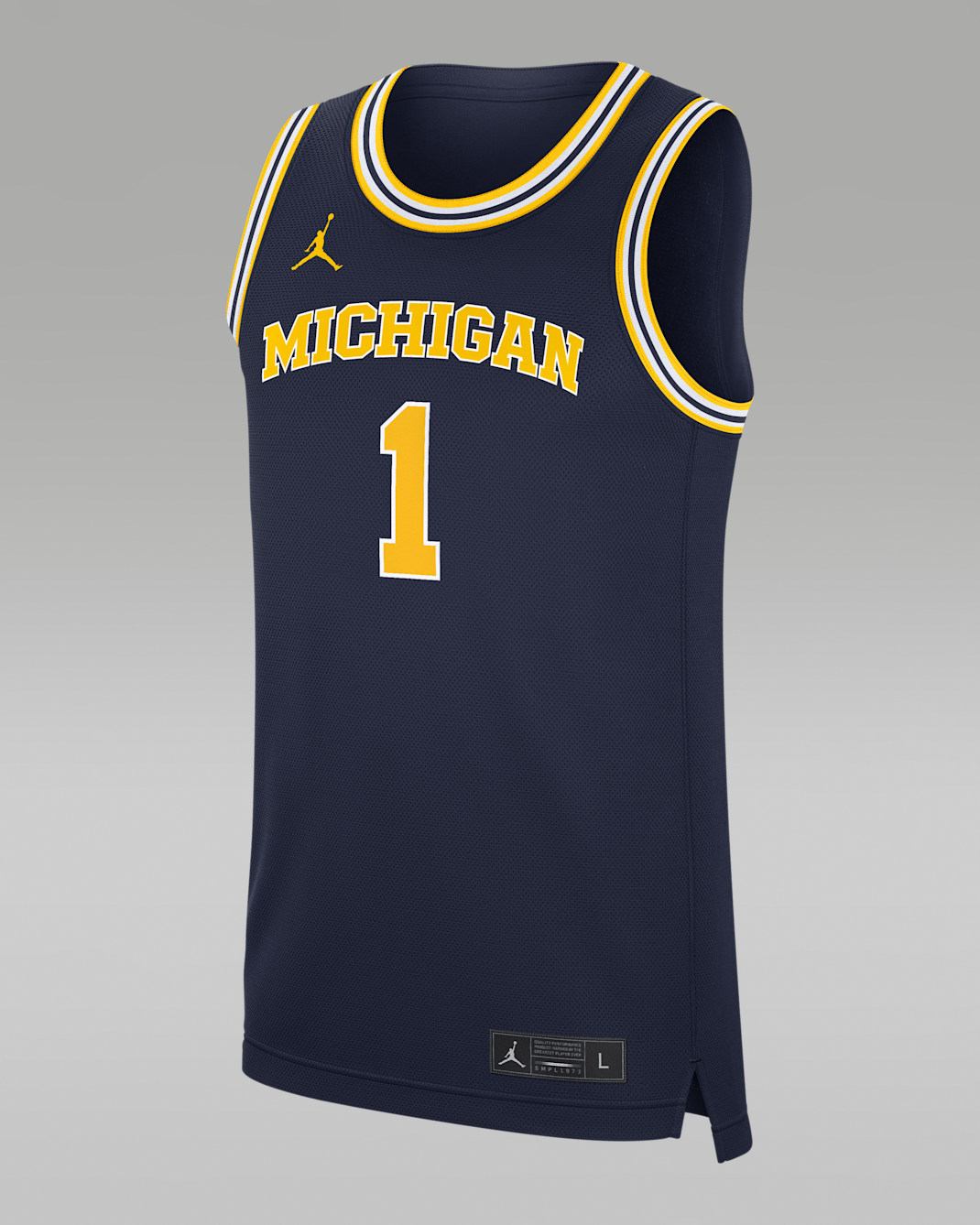 Michigan Wolverines Replica Men's Jordan Brand College Basketball Jersey - College Navy