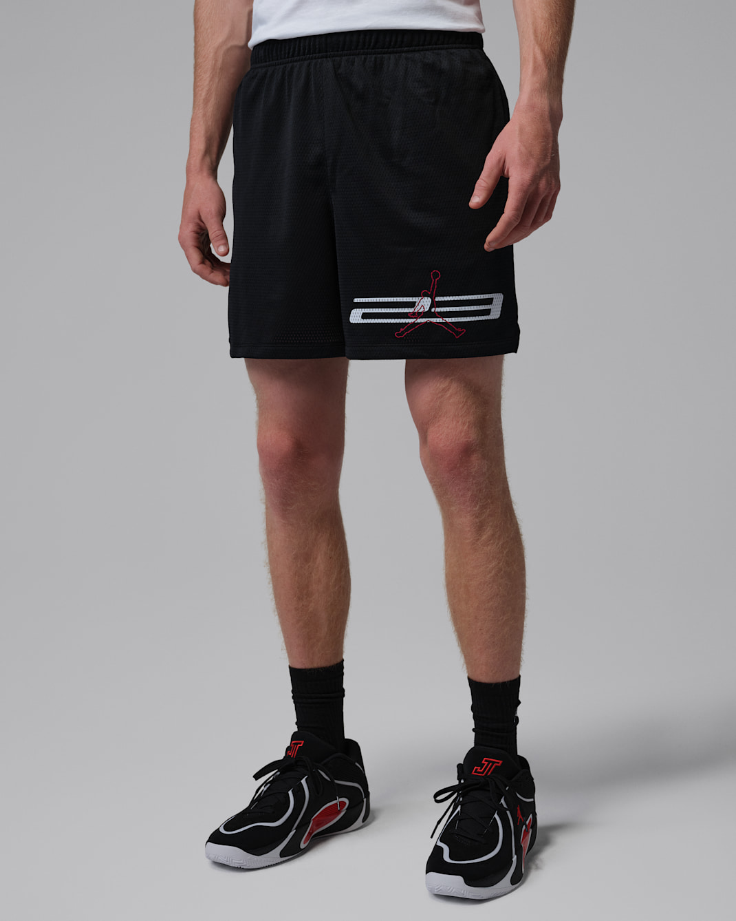 Jordan Men's Dri-FIT Mesh Graphic Shorts - Black
