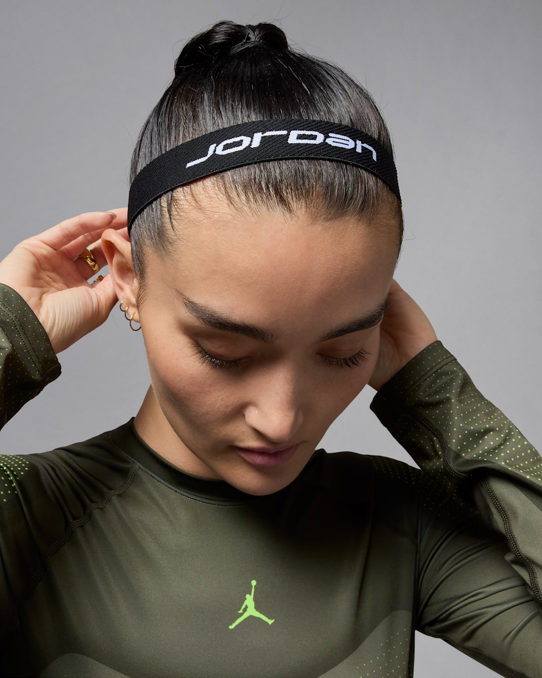 Jordan Sport Mixed-Width Headbands (3-Pack) - Black/White/White