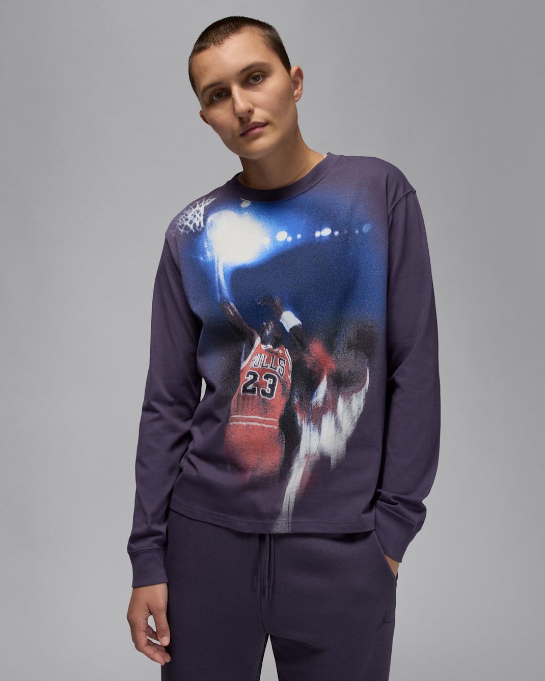 Jordan Sport Women's Long-Sleeve T-Shirt - Dark Raisin/Black
