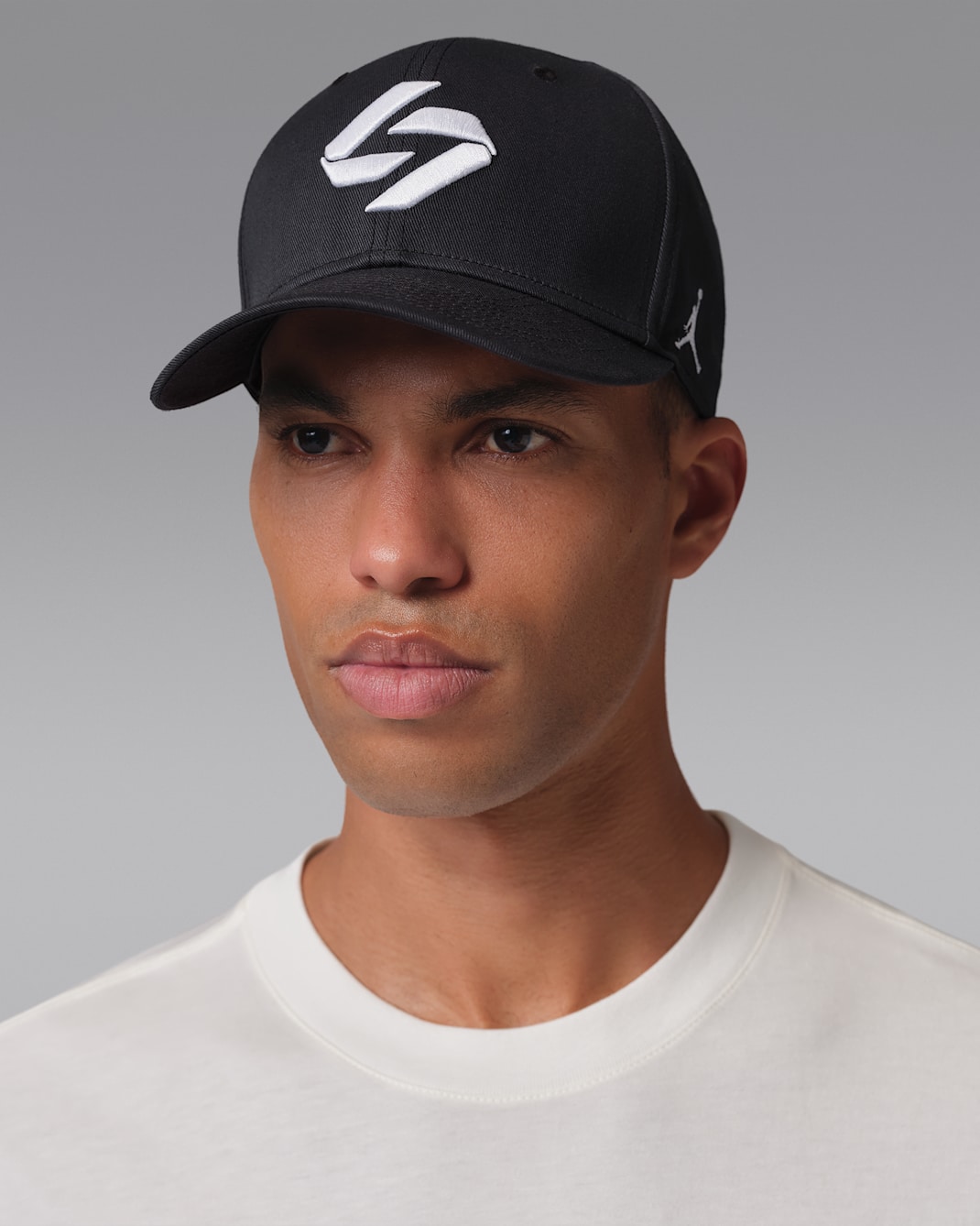 Luka Rise Cap Structured Adjustable Hat - Black/White