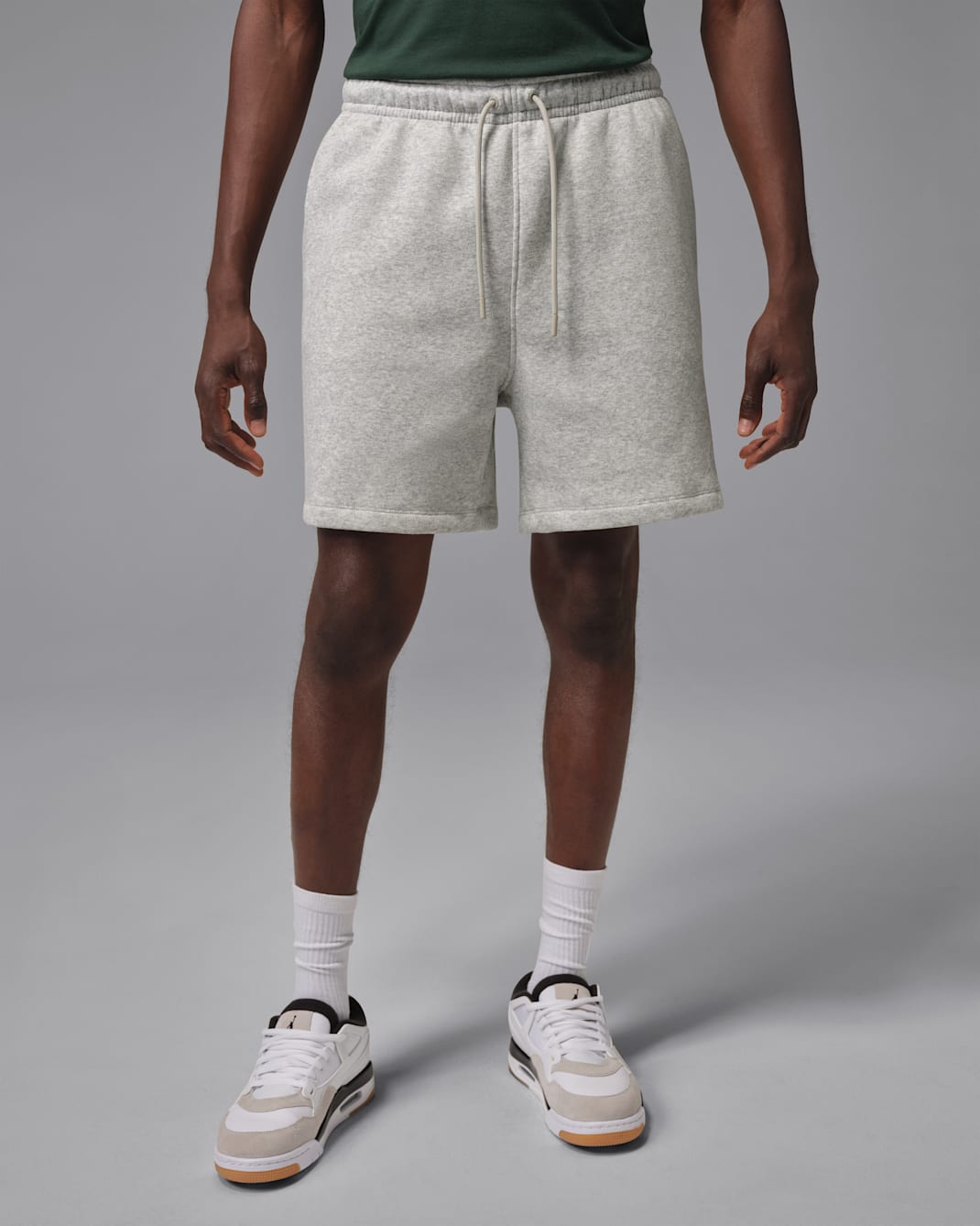 Shorts para hombre Jordan Brooklyn Fleece - Gris jaspeado/Blanco
