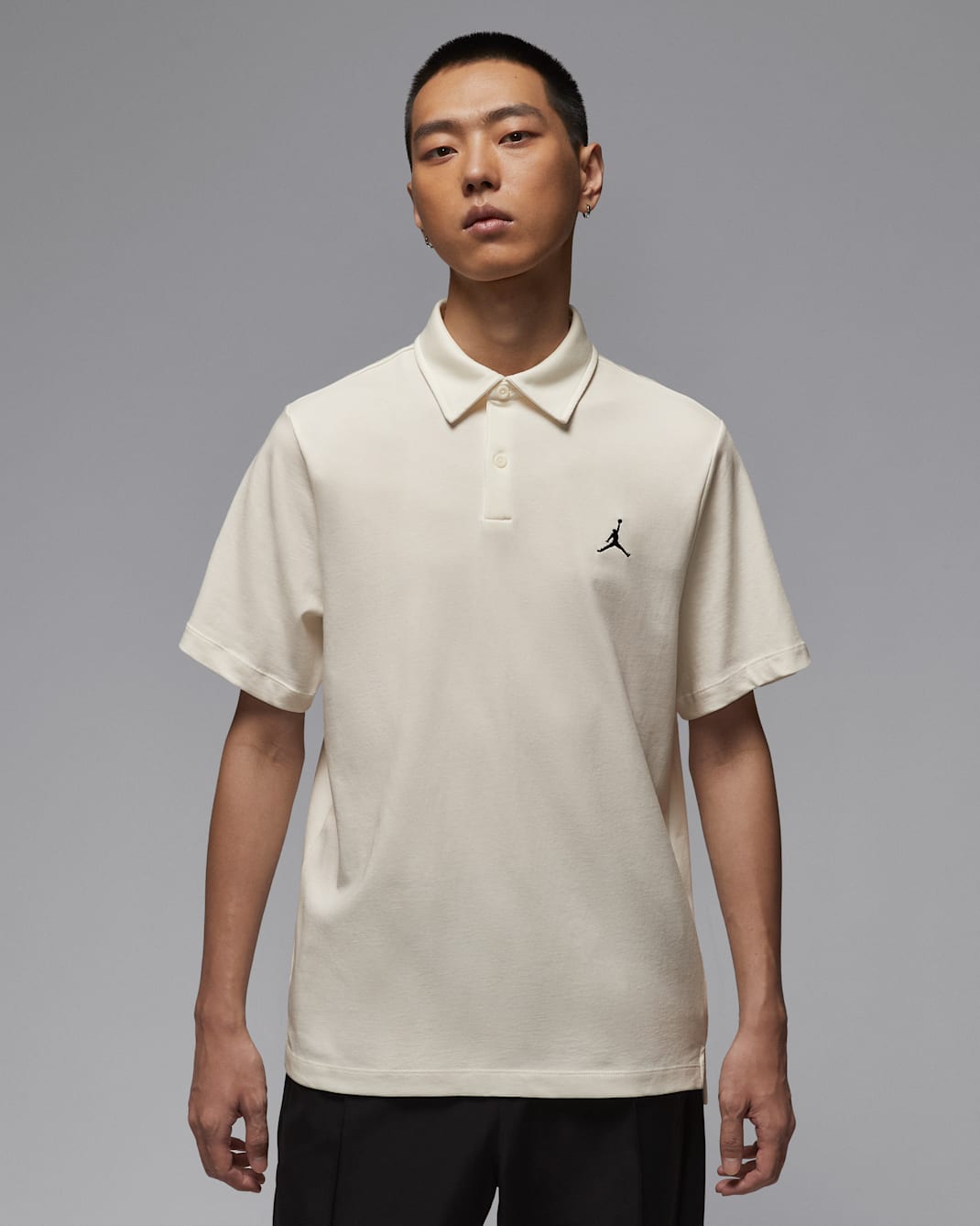 Jordan Sport Men's Dri-FIT Golf Polo - Sail/Black