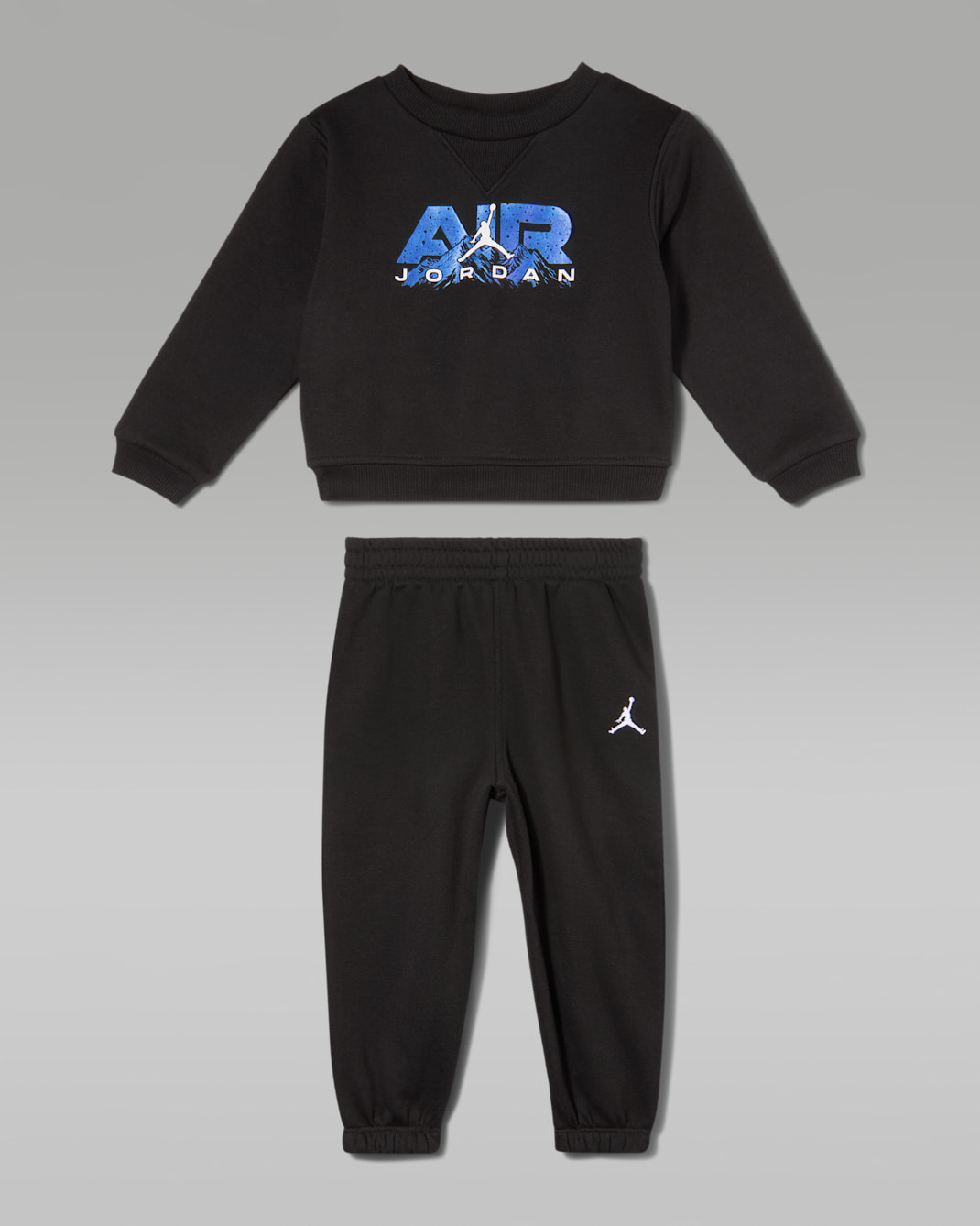 Jordan Baby (12-24M) Mountainside 2-Piece Fleece Pullover Fleece Set - Black