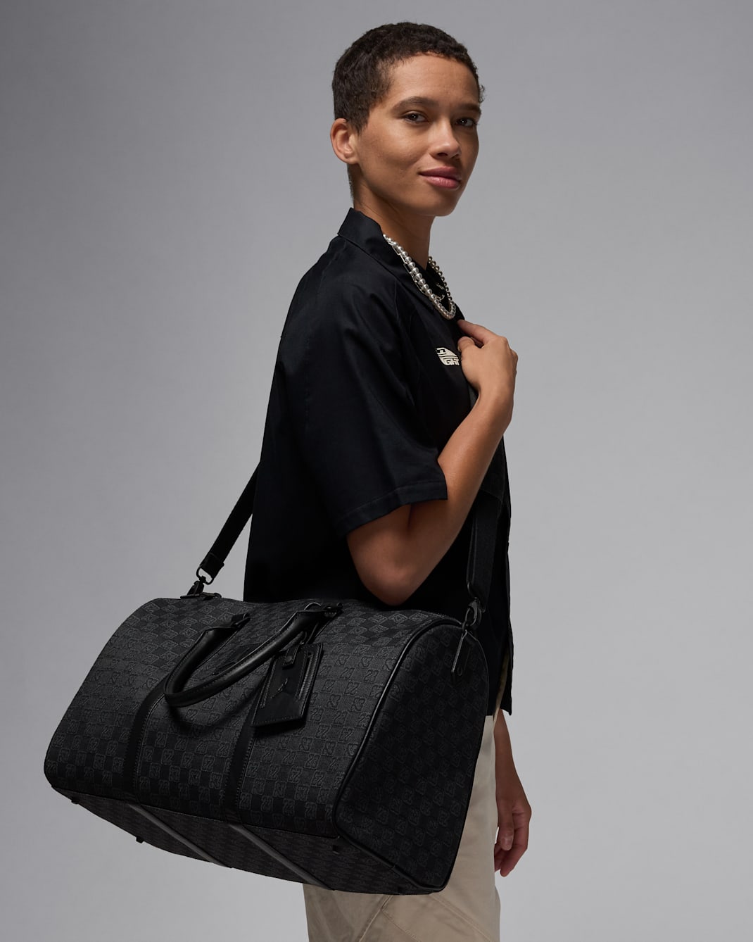 Maleta duffel Jordan Monogram (25L) - Negro/Negro