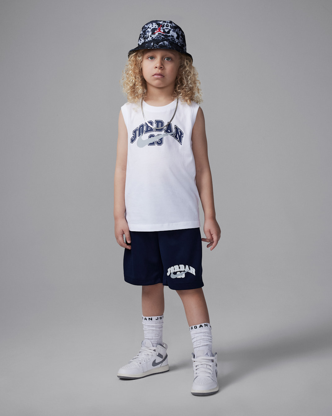 Jordan Little Kids' MVP Jordan 23 Tank and Shorts Set - Midnight Navy