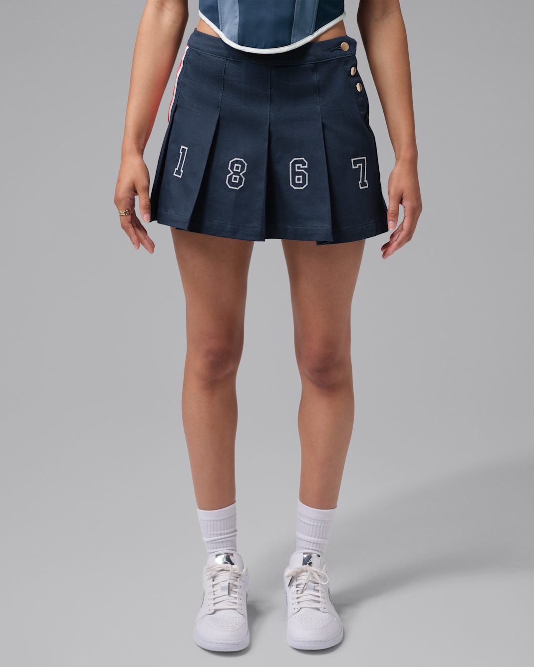Jordan Brooklyn x Howard University Women's Pleated Skirt - College Navy/Sail