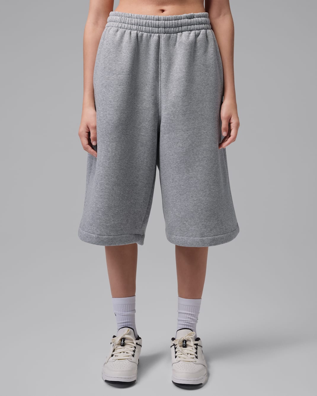 Jordan Brooklyn Fleece Pantalón corto grande - Mujer - Gris oscuro jaspeado