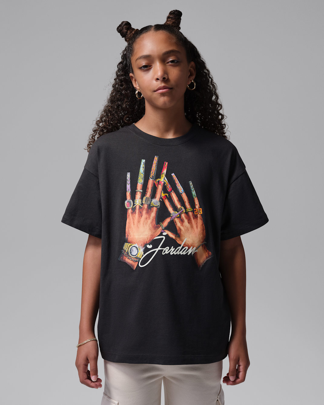 Jordan Big Kids' Nails T-Shirt - Off Noir
