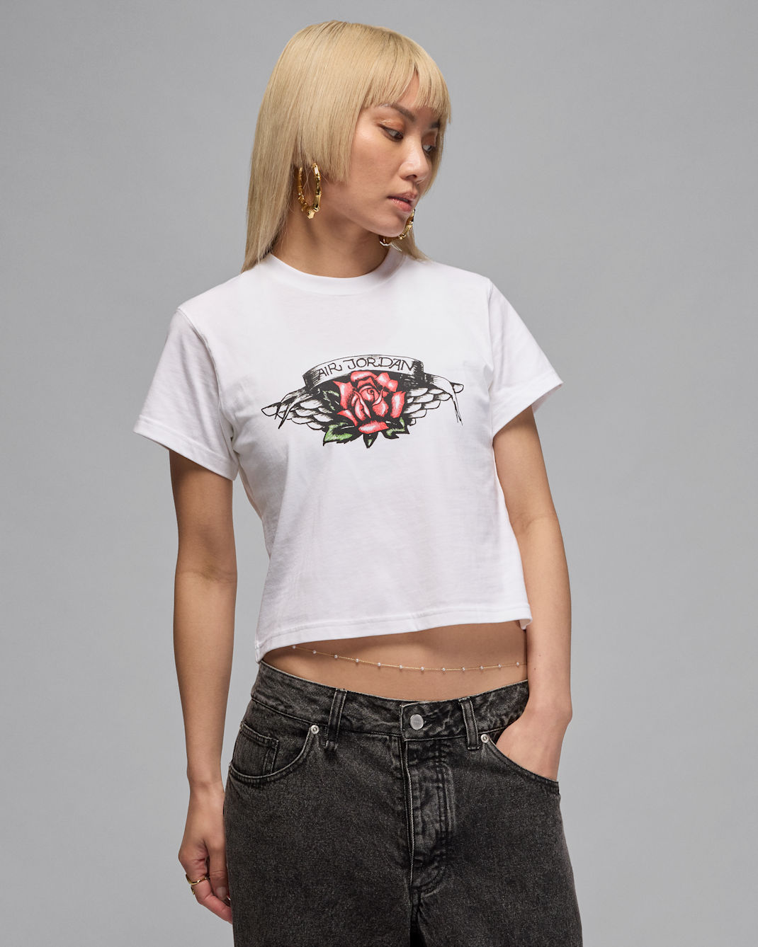 Jordan Flight Women's Slim-Fit Graphic T-Shirt - White/Black