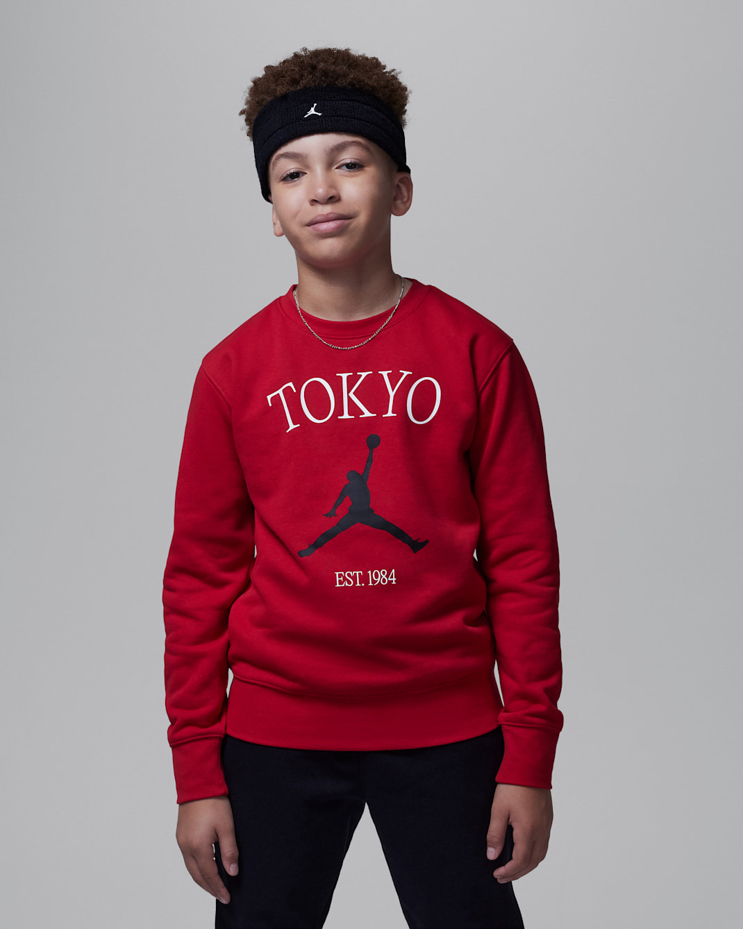 Jordan Big Kids' MJ Tokyo City Crew - Gym Red