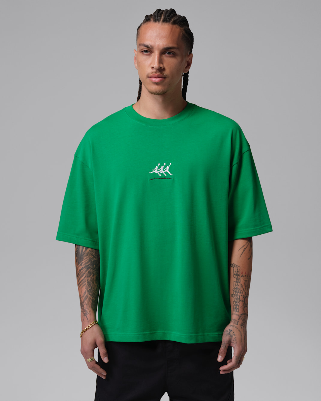 Playera Jordan Flight con gráfico oversized para hombre - Verde suerte
