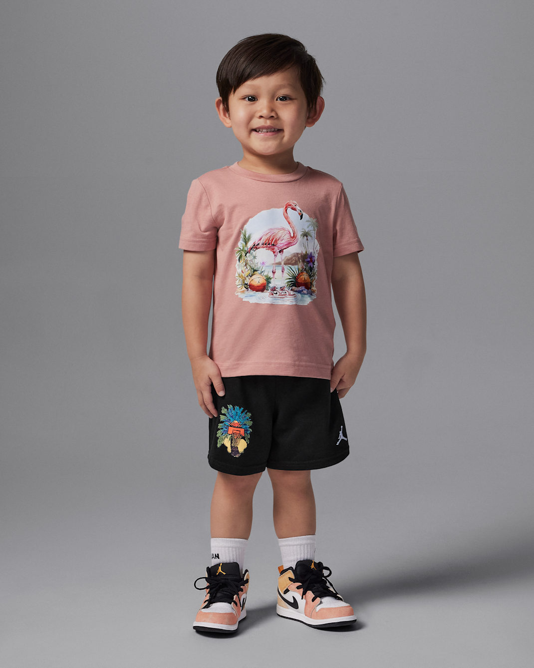 Conjunto de 2 piezas con shorts Summer Pack infantil Jordan Flight Essentials - Negro