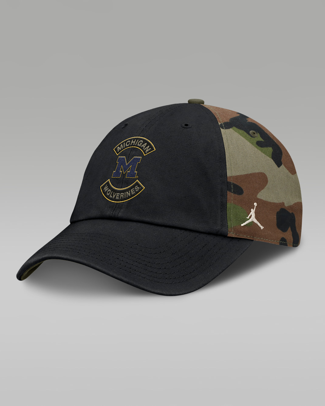 Michigan 2025 Military Appreciation Club Men's Nike College Adjustable Hat - Camo Green