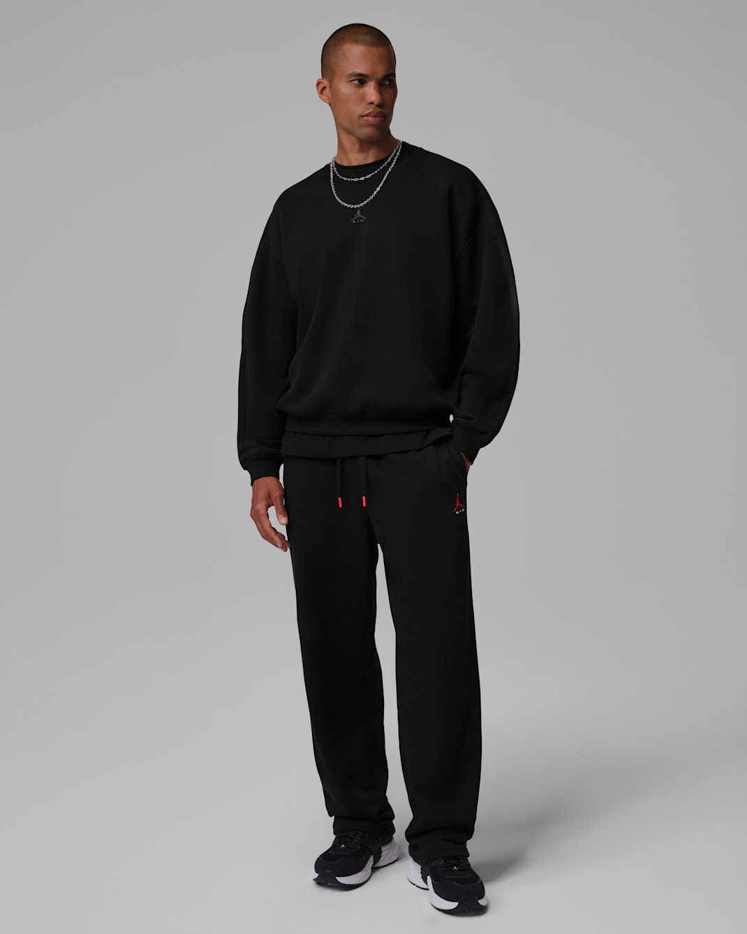 Jordan Brooklyn Men's Oversized Fleece Crew-Neck Sweatshirt