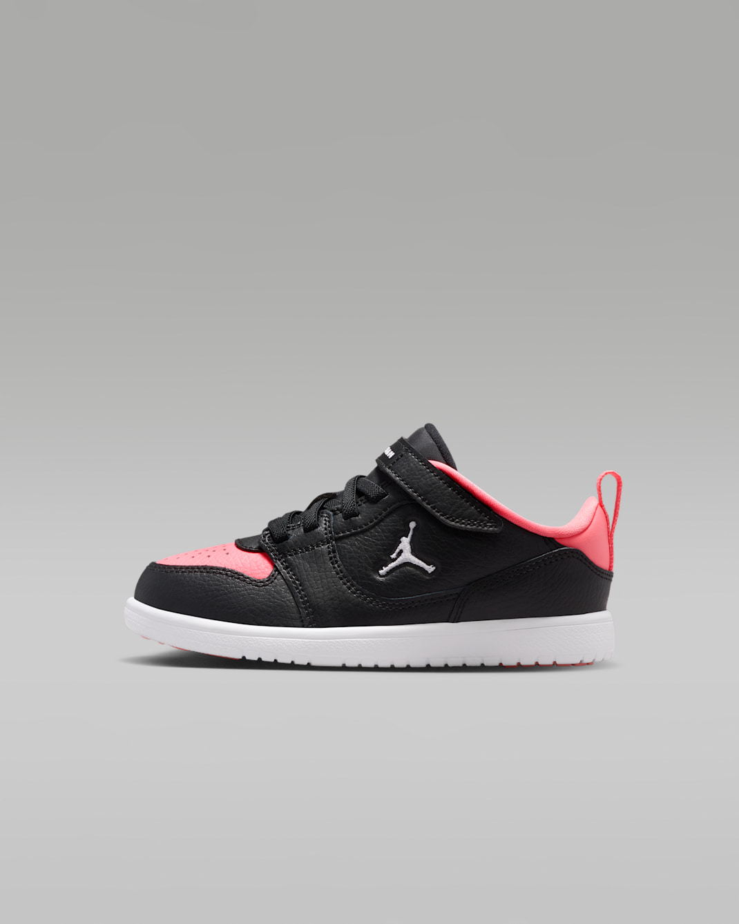 Jordan Court Connect Low Younger Kids' Shoes - Black/Pink Gaze/White