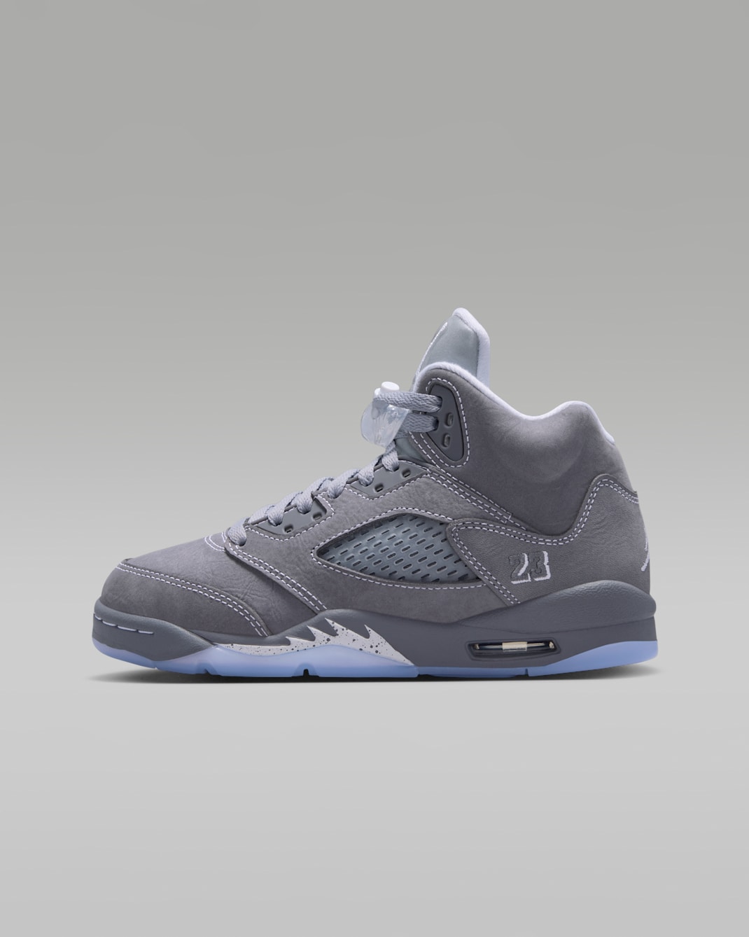 Tenis para niño talla grande Air Jordan 5 Retro - Grafito claro/Gris lobo/Blanco
