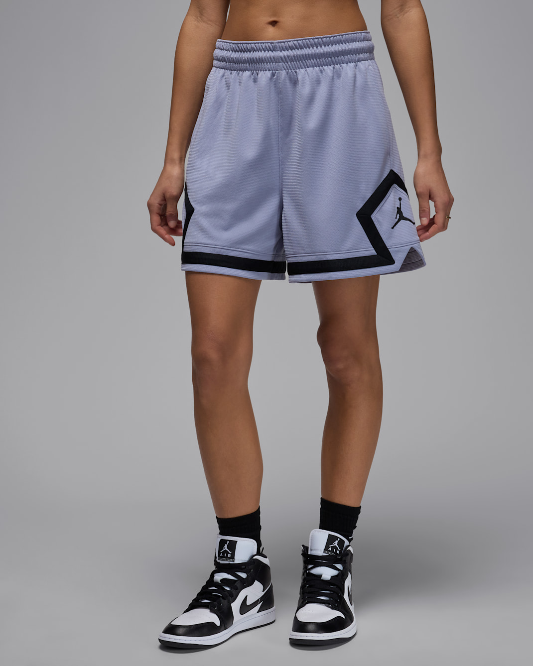 Jordan Sport Women's 4" Diamond Shorts - Indigo Haze/Indigo Haze/Black/Black