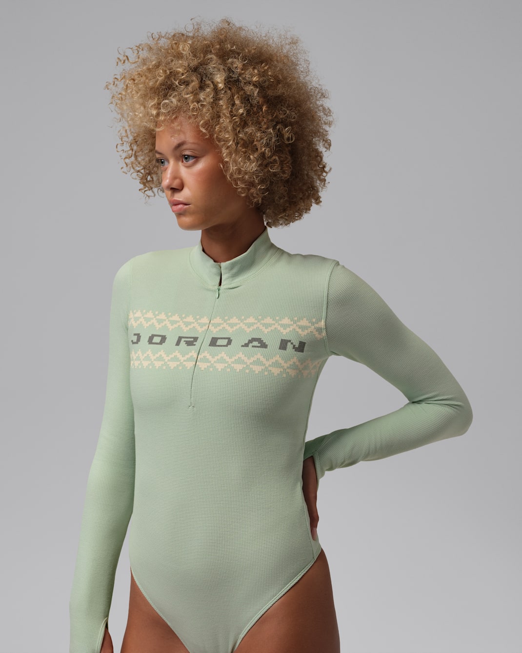 Jordan Flight Women's Long-Sleeve Bodysuit - Pistachio Frost