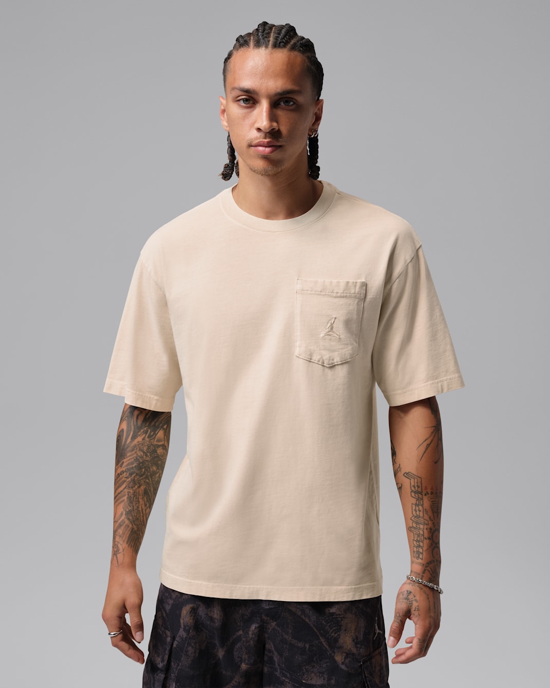ジョーダン ブルックリン メンズ ポケット Tシャツ - レジェンドライトブラウン