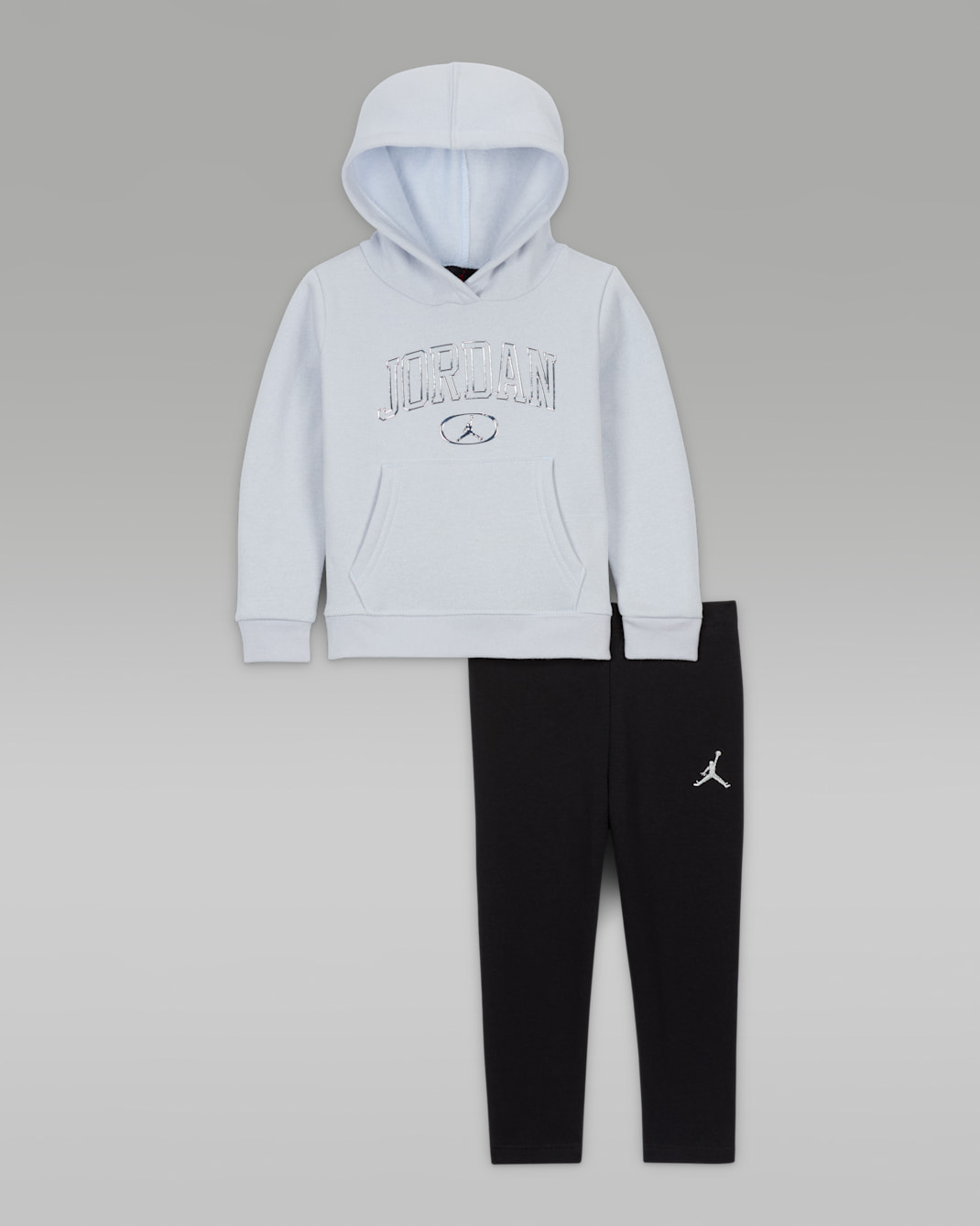 Conjunto de leggings de dos piezas para bebé Jordan Dri-FIT "See Me Shine" (12 a 24 meses) - Gris fútbol