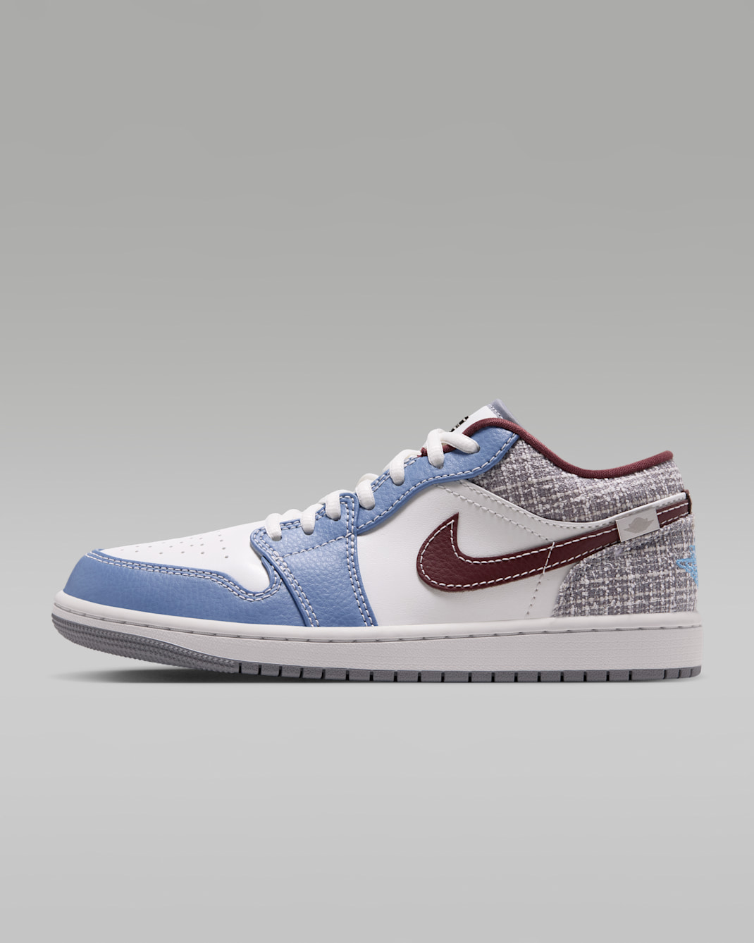 Air Jordan 1 Low Women's Shoes - Summit White/Summit White/Work Blue/Light Boulder
