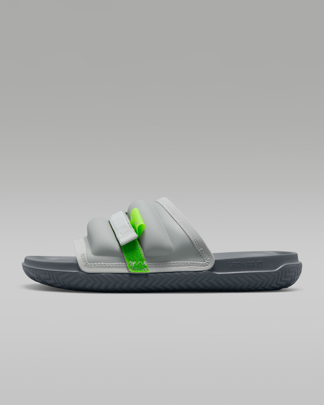Jordan Super Play Men's Slides - Silver/Flint Grey/Green Bean