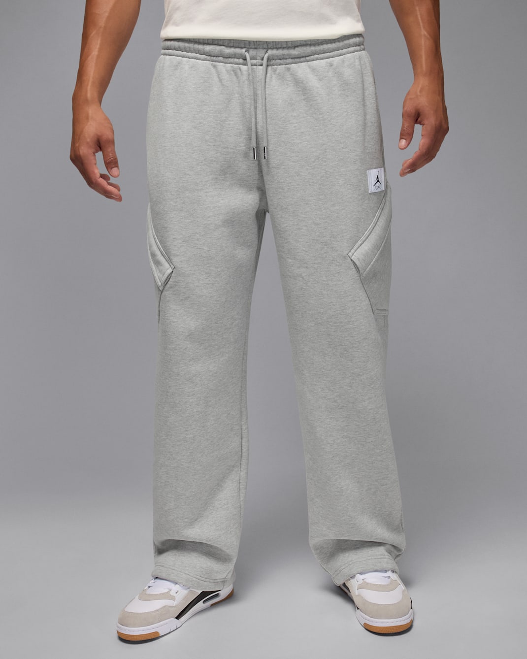 Jordan Flight Fleece Chicago Pants para hombre - Gris jaspeado/Negro