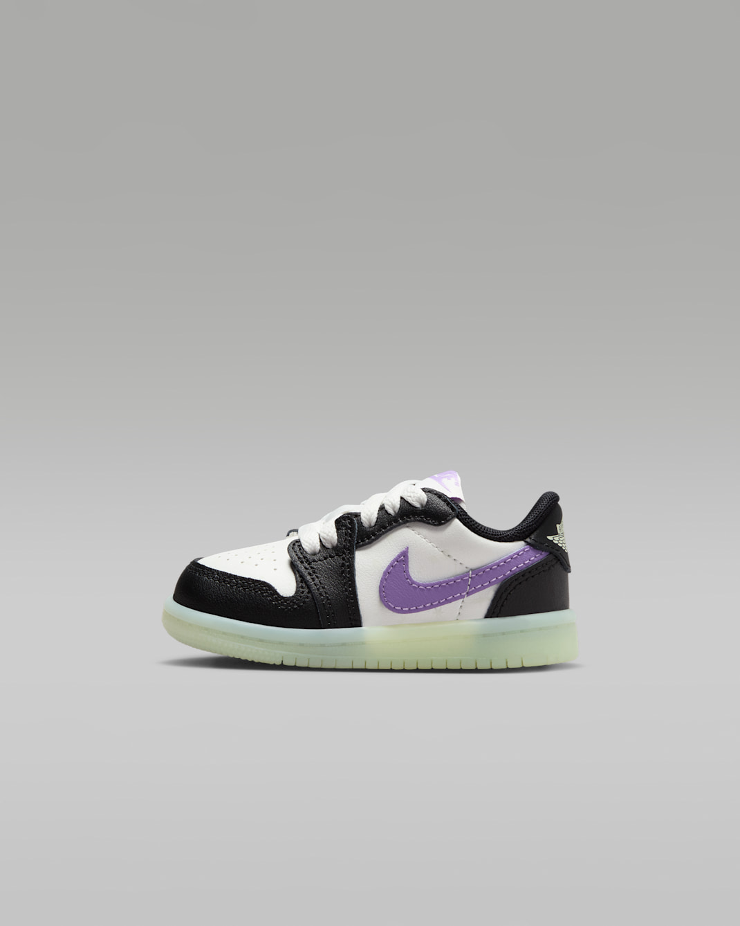 Jordan 1 Retro Low Baby/Toddler Shoes - Black/Volt Tint/Summit White/Black Raspberry