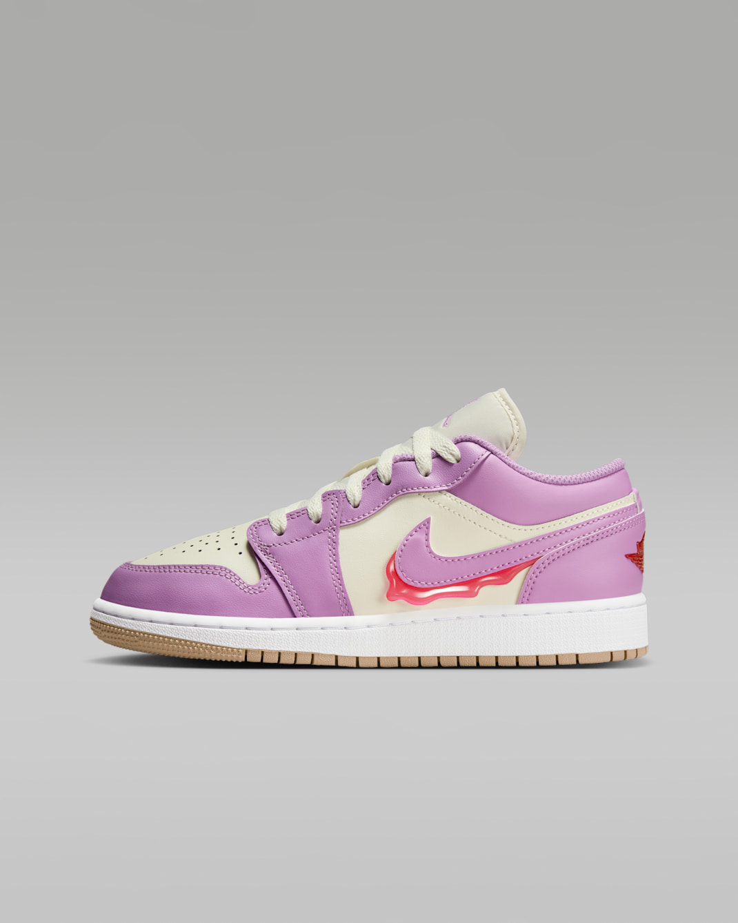 Air Jordan 1 Low SE Schuh (ältere Kinder) - Rush Fuchsia/Pale Ivory/Desert/Fusion Red