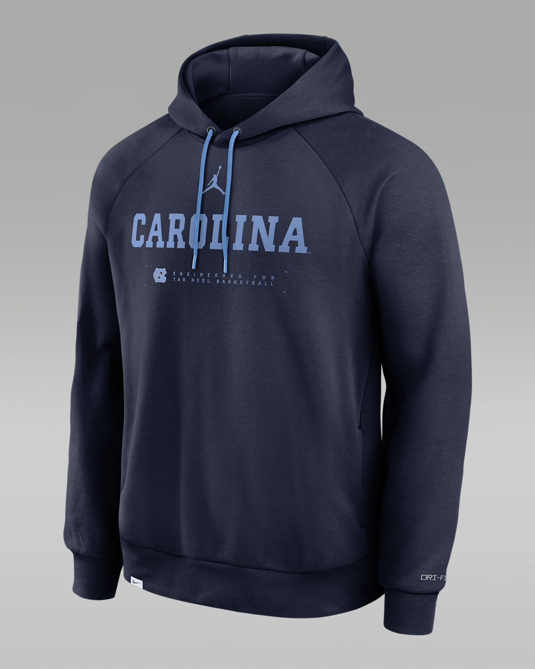 Sudadera con gorro sin cierre Jordan Brand Dri-FIT para hombre North Carolina Courtside Basketball Practice - Azul marino universitario