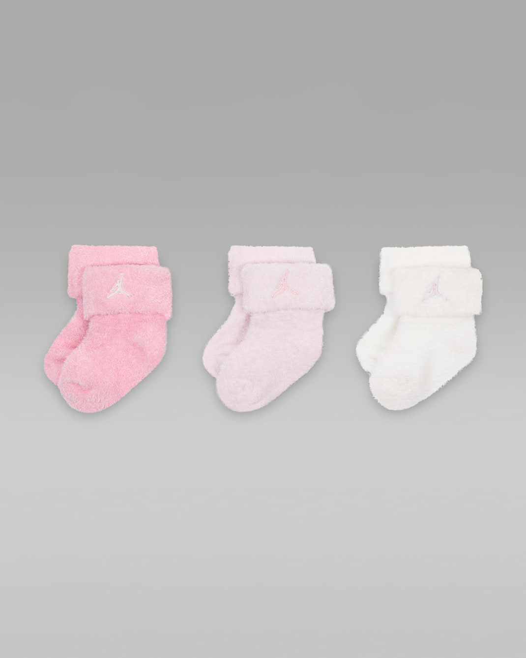 Jordan Infant/Toddler Soft and Cozy Ankle Socks (3 Pairs) - Pink