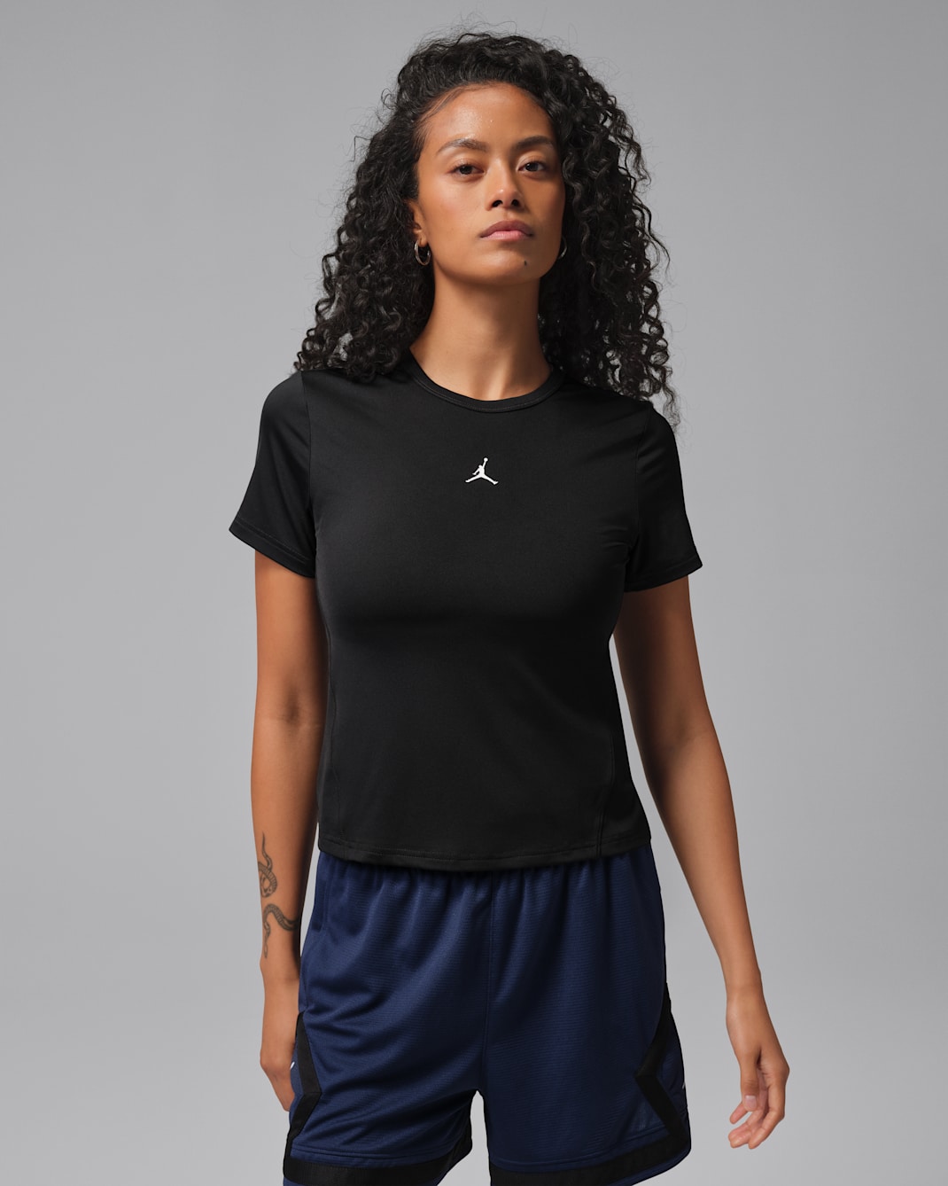 Jordan Sport Essentials Women's Dri-FIT Short-Sleeve Top - Black/White