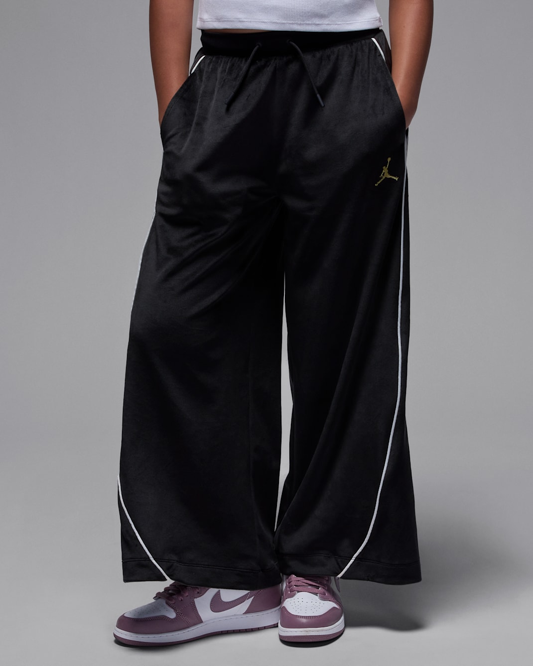 조던 마운틴사이드 주니어 벨루어 팬츠 - 블랙