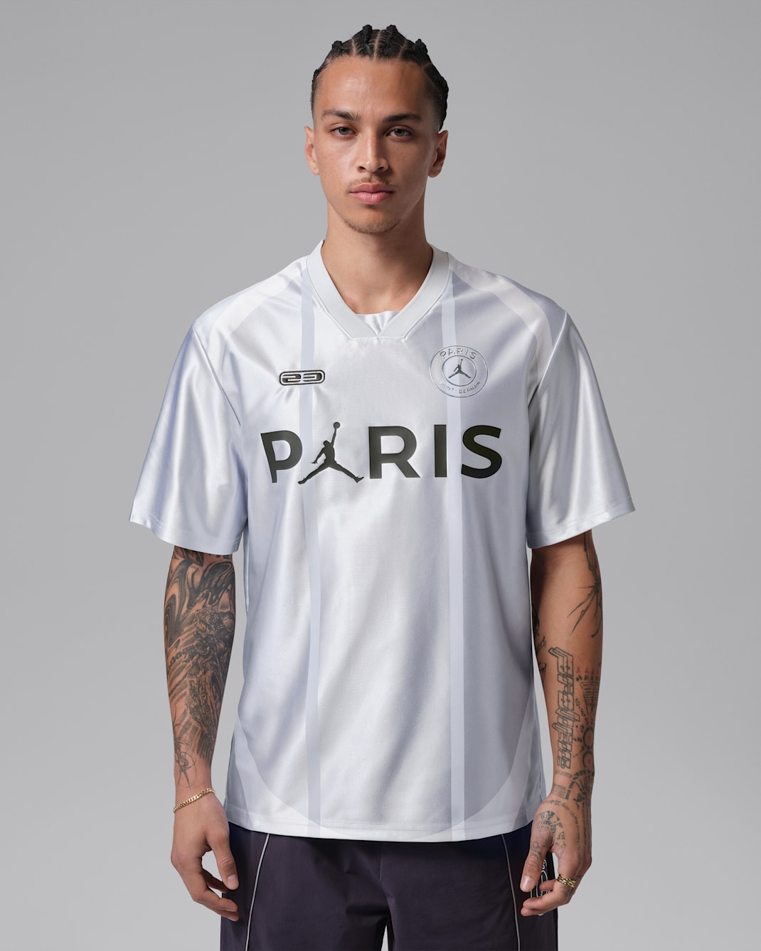 Paris Saint-Germain Men's Jersey - Pure Platinum/Black