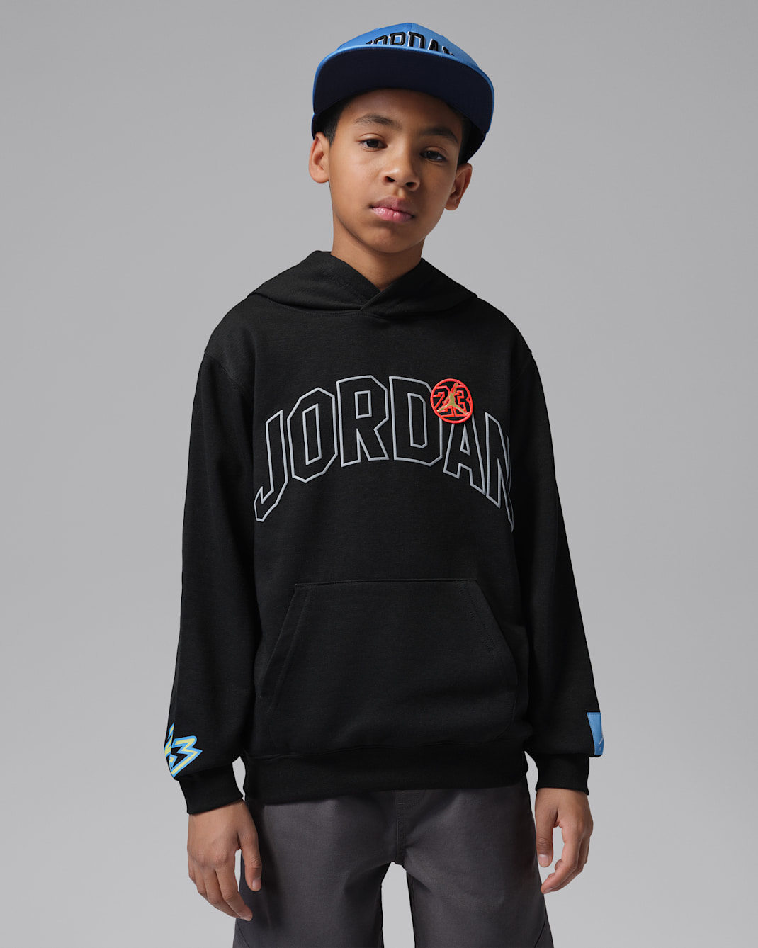 조던 주니어 다이너스티 프렌치 테리 풀오버 후디 - 블랙